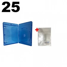 25 PREMIUM STANDARD Blu-Ray Single Cases 12MM & 100 OPP Bags