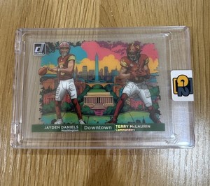 2024 Donruss Clearly Jayden Daniels/Terry McLaurin DUAL DOWNTOWN No. 11