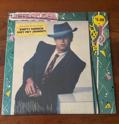 Elton John - Jump Up! - Vinyl LP (Geffen, 1982) VG Shrink + Hype Sticker