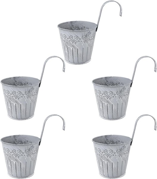 Yardwe HäNgetöPfe Vintage Metall Eimer Mini Blumentopf Wand Pflanztopf B-image