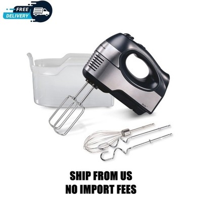 Hamilton Beach Electric Hand Mixer, 6-Speed Corded, 300 W, 5 Attachments and Sna