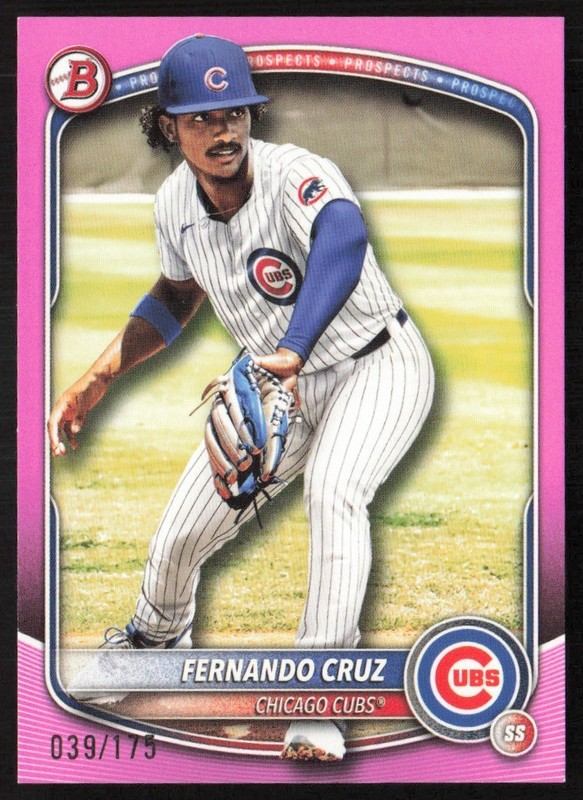 2025 Bowman Prospects Pink Border 39/175 Fernando Cruz #BP-110 GS1