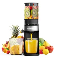 Cold Press Juicer,400W Juicer Machines,4.9"Wide Feed Chute Slow Masticating J...
