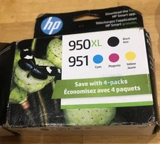 Genuine 950XL Black & 951 Color Ink Cartridges Combo 4Pack EXP 2026/Read Descpt.