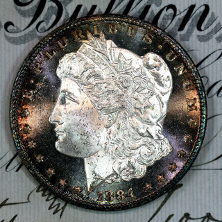 1884 CC CAMEO DMPL SOLID GEM BU MS MORGAN SILVER DOLLAR FROM COLLECTION
