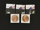 Lot of 3x 1 Gram .999 Silver American Flag Bars + 2x 1 oz Copper Rounds