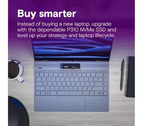 New Crucial P310 SSD 1TB NVMe PCIe Gen4 2230 M.2 Internal Solid State Drive - Image 3 of 4