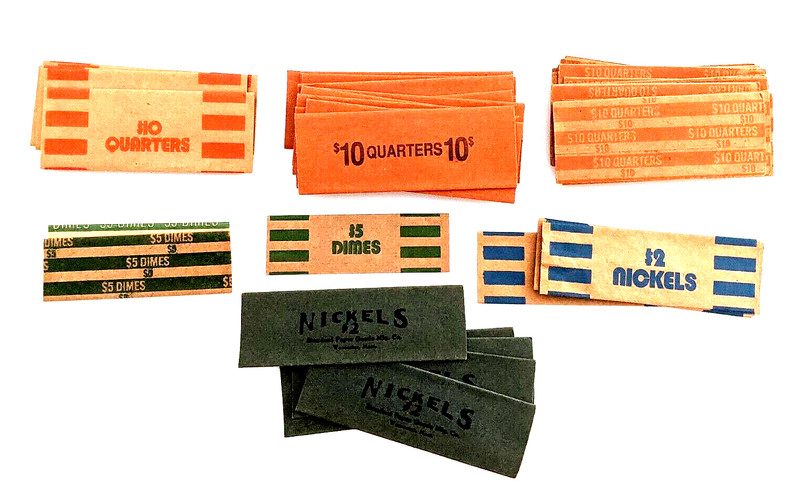 55 ASSORTED Paper Wrap for Quarter Penny Nickel Dime