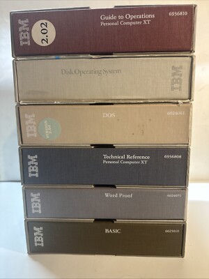 Lot Of 6 IBM PC Hardware Reference Library DOS Basic Personal System Manuals