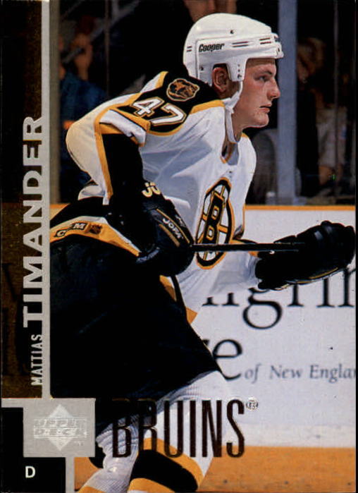 1997-98 Upper Deck Boston Bruins Hockey Card #224 Mattias Timander