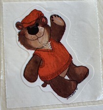 Vintage 1980 s Suzy s Zoo bear in sweater sticker