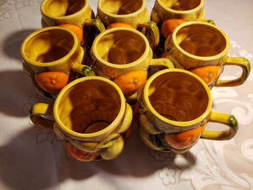 Taza de café de colección 8 Inarco naranja especias E3351 taza japonesa cerámica - Imagen 2 de 8