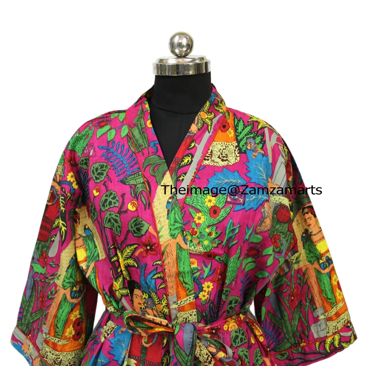 Cotton kimono style dressing cheap gown