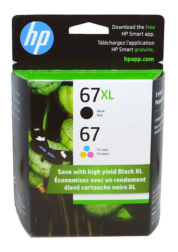 HP 67XL Black / 67 Color Combo Ink Cartridge 3YP30AN NEW GENUINE eBay