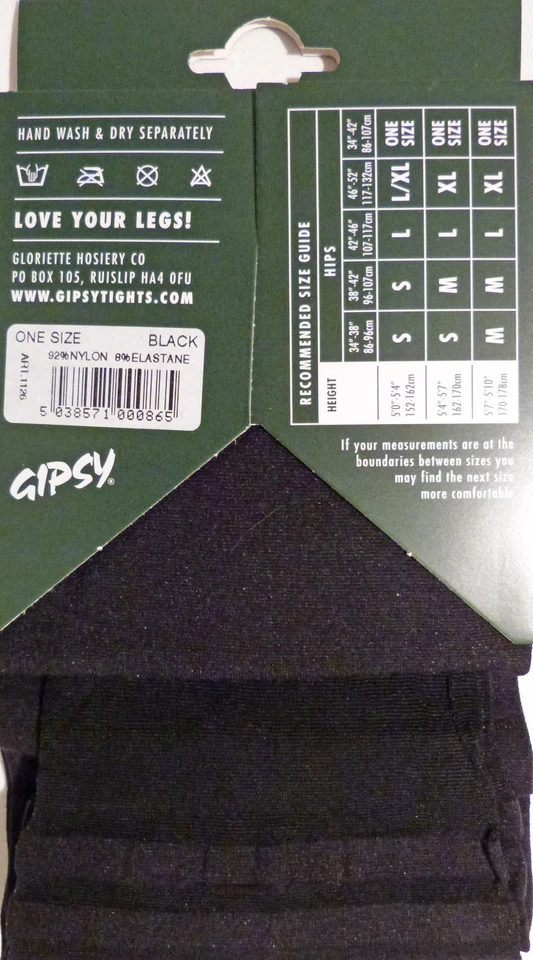 Medias Gipsy Talla Única Simuladas Sobre Rodillas con Doble Raya en Negro Foto 2 de 2