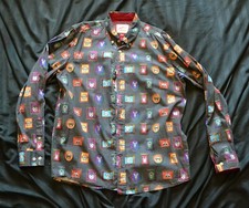 FRIDAY Shirt Men's Bold Eyecatching Joe Browns Animal Portraits Shirt Large