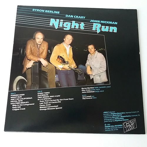 Byron Berline Dan Crary John Hickman - Night Run - Vinyl LP US 1st Sugar Hill NM - Picture 3 of 9