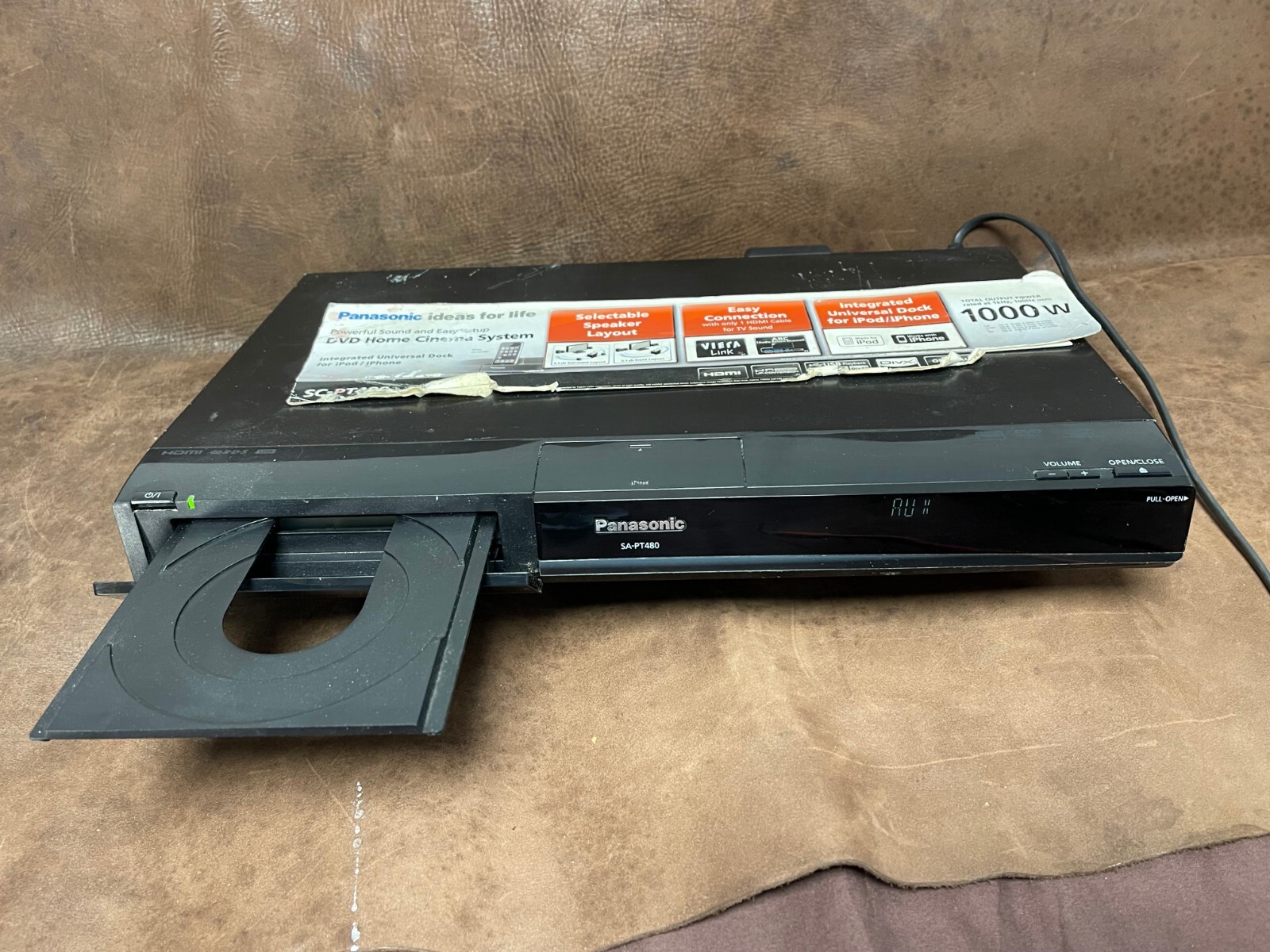PANASONIC DVD HOME THEATER SOUND SYSTEM SAPT480 /SUBWOOFER SBHW480