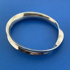 Taxco Artisan PAZ.  925 Sterling Silver Ribbed Wave Modernist Bangle Bracelet