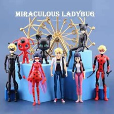 8PCS MIRACULOUS LADYBUG CAKE DECOR TOPPER ACTION FIGURES KIDS CHILD PLAYSET TOY
