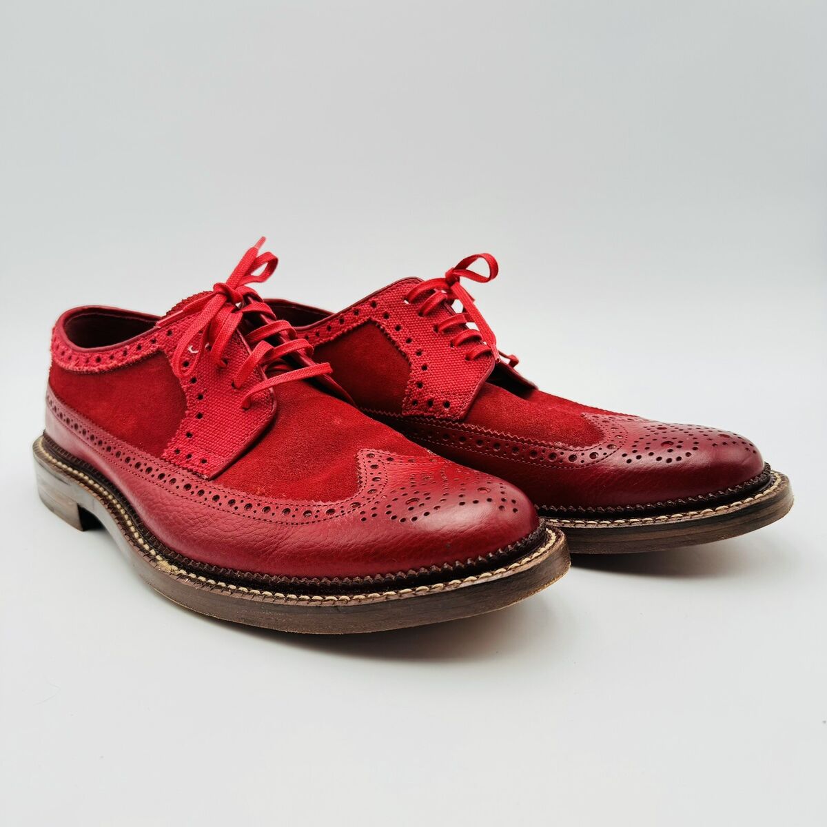 Cole Haan Oxford Dress Shoes Mens Size 8.5 M Longwing Red Cole Haan Oxford Dress Shoes Mens Size 8.5 M Longwing Red