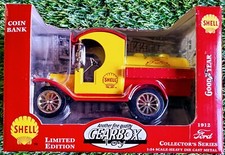 Gearbox 1912 Ford Shell Oil Tanker Locking Bank 1:24 Limited Edition