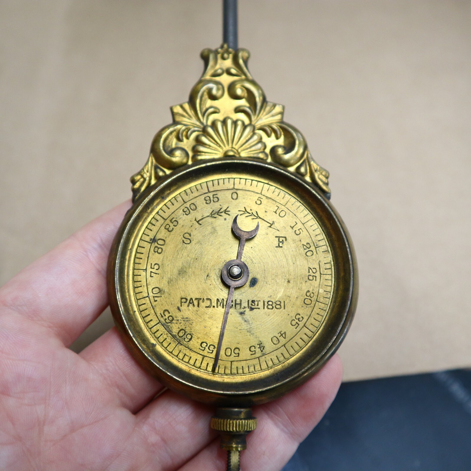 Antique 1881 Striking Alarm Clock New Haven Clock Co 20.5 in 506 Rare