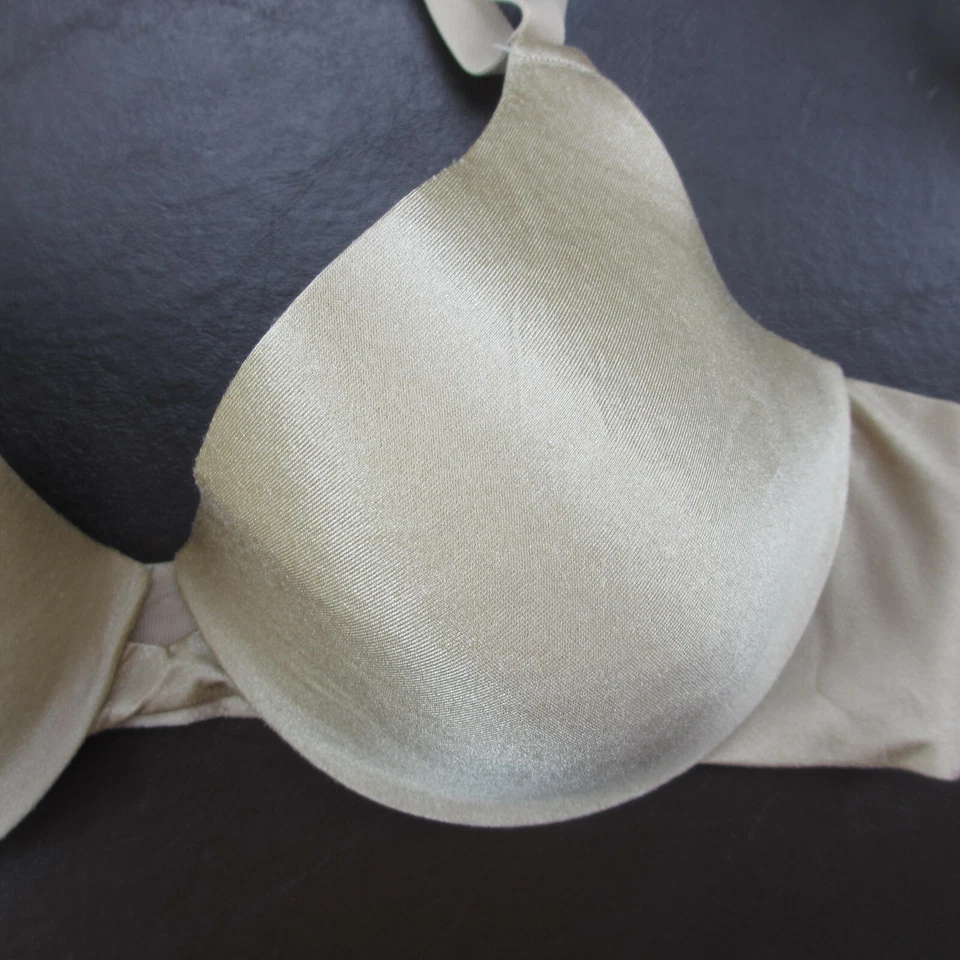 Sutiã Maidenform 38B dourado com aro acolchoado fecho ajustável traseiro - Imagem 4 de 4