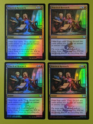 FOI Practical Research x4 Strixhaven: School of Mages 4x MTG Magic the  Gathering