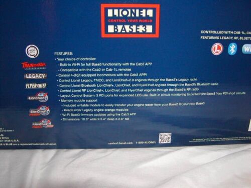 Lionel 2208010 Command Base 3 Control System O 027 MIB New 2024 Factory Sealed - Picture 7 of 18
