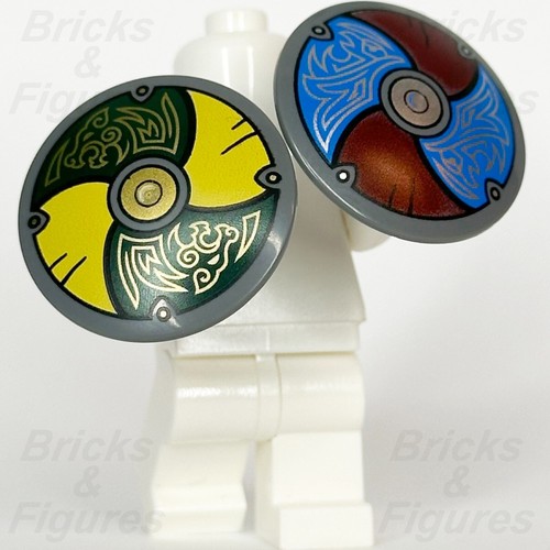 LEGO® Ideas Viking Yellow Green & Blue Dark Red Shield Minifigure Part 21343 x 2 - Bild 3 von 4
