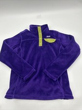 Patagonia GIRLS Synchilla Snap-T Fleece Pullover Size XL 14 Purple