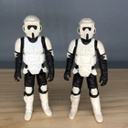 2 1983 Vintage Star Wars Biker Scout Action Figures Hong Kong & Taiwan Variant