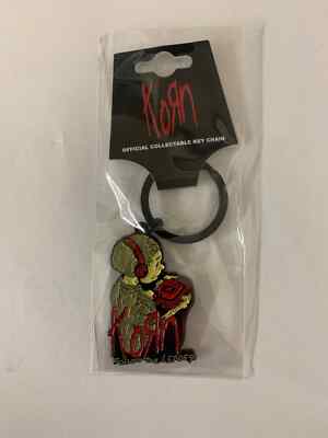 Korn Follow The Leader Shaped Logo Metal Key Ring Officially Licensed