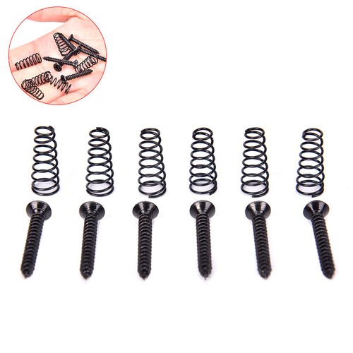 6pcs Electric Guitar Single Coil Pickup Mount Height Screw with Spring ScATAU - Picture 4 of 15