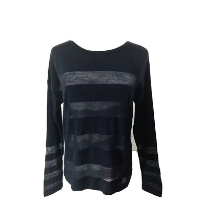 NWT Ann Taylor LOFT See Through Striped Pull Over Long Sleeve Top Shirt  Sweater