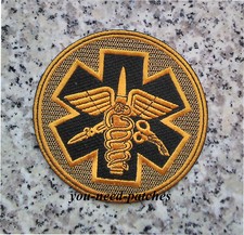 JCT EMS EMT MEDIC RATOWNIK MEDYCZNY TAKTYCZNA MEDYCZNA RESCUE ZŁOTA NASZYWKA EMBROID