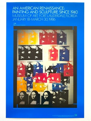 ANDY WARHOL RARE VTG 1986 LITHO PRINT POP ART EXHIBITION POSTER