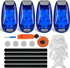Nilight LED Safety Light 4PCS Marine Navigation Bike Tail Lights Three Modes