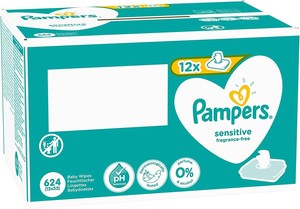 pampers sensitive baby wipes 12 packs