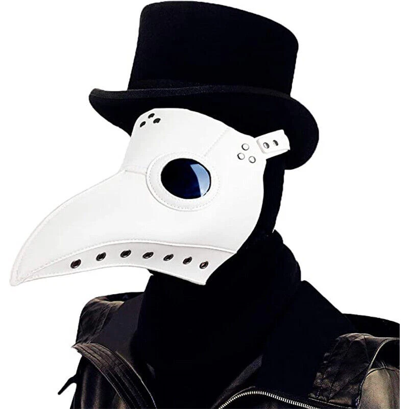 Fun Cosplay Plague Doctor Bird Mask Long Nose Beak Steampunk Halloween Costume - Image 4 of 4