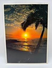 Vintage Postcard Oahu Hawaii Sunset Moods Palm Trees Tropical Northshore