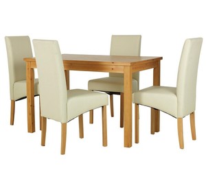 Lincoln Oak Effect Dining Table And Chairs Choice Of Colour And