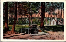 Spangler's Spring Gettysburg PA White Border Vintage Postcard 10H