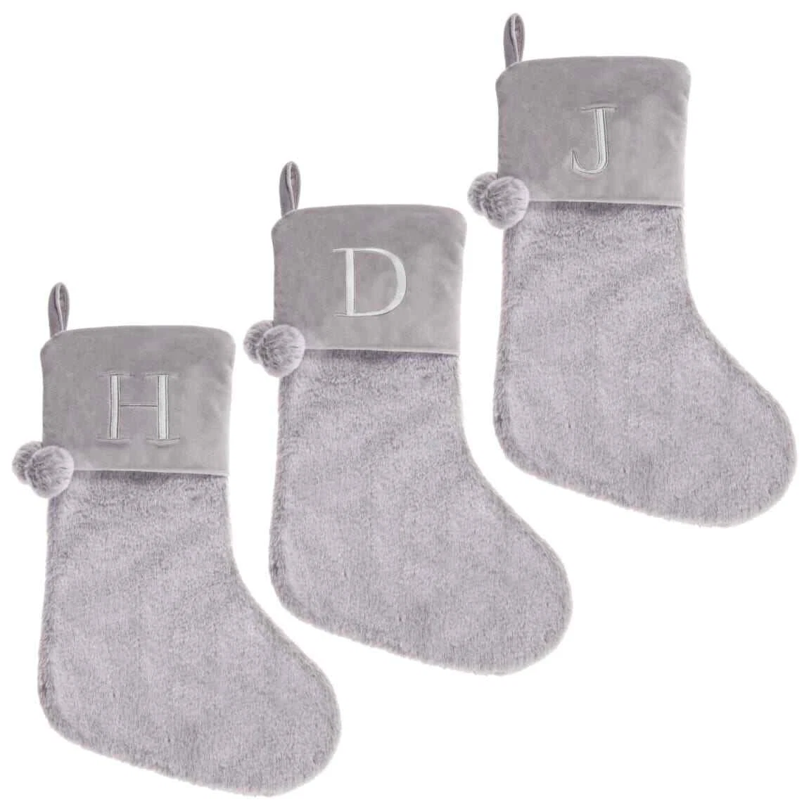 Grey christmas stocking deals