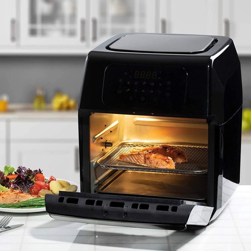 Horno Freidora de Aire Asador Digital Daewoo 1800W 12L Negro Nuevo - Imagen 4 de 7