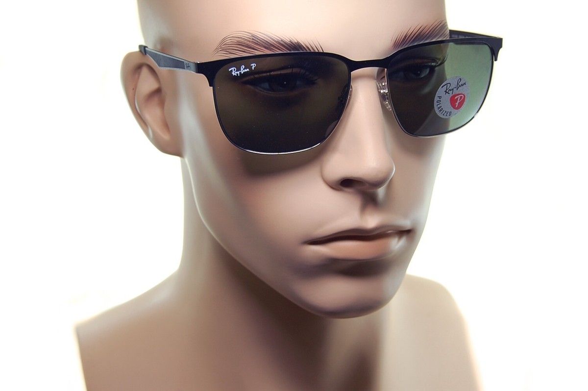 Ray-Ban POLARIZED RB3569 9004/9A 59mm Men Square Metal Sunglasses