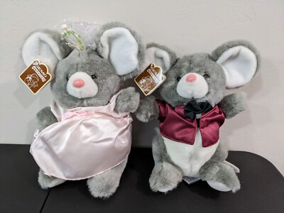 NWT BRIDE & GROOM MICE by Semo America Inc. S.A.I. Plush Stuffed Toy  RARE