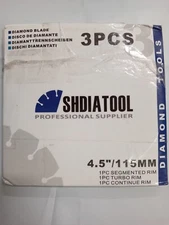 SHDIATOOL 4.5"Inch / 115MM Circular Diamond Blade Professional Supplier 3Pcs