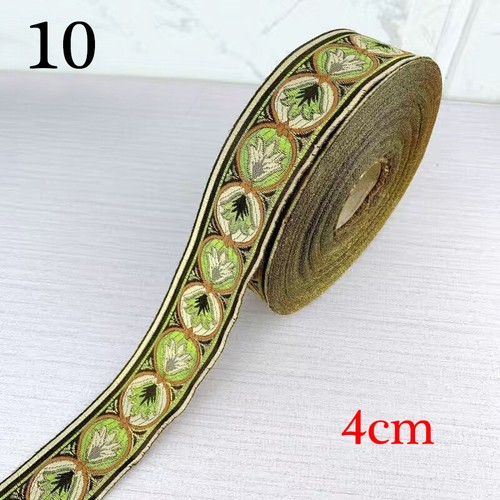 Ethnic Style Floral Embroidered Jacquard Ribbon Woven Lace Trim Sewing DIY Craft - Picture 33 of 49